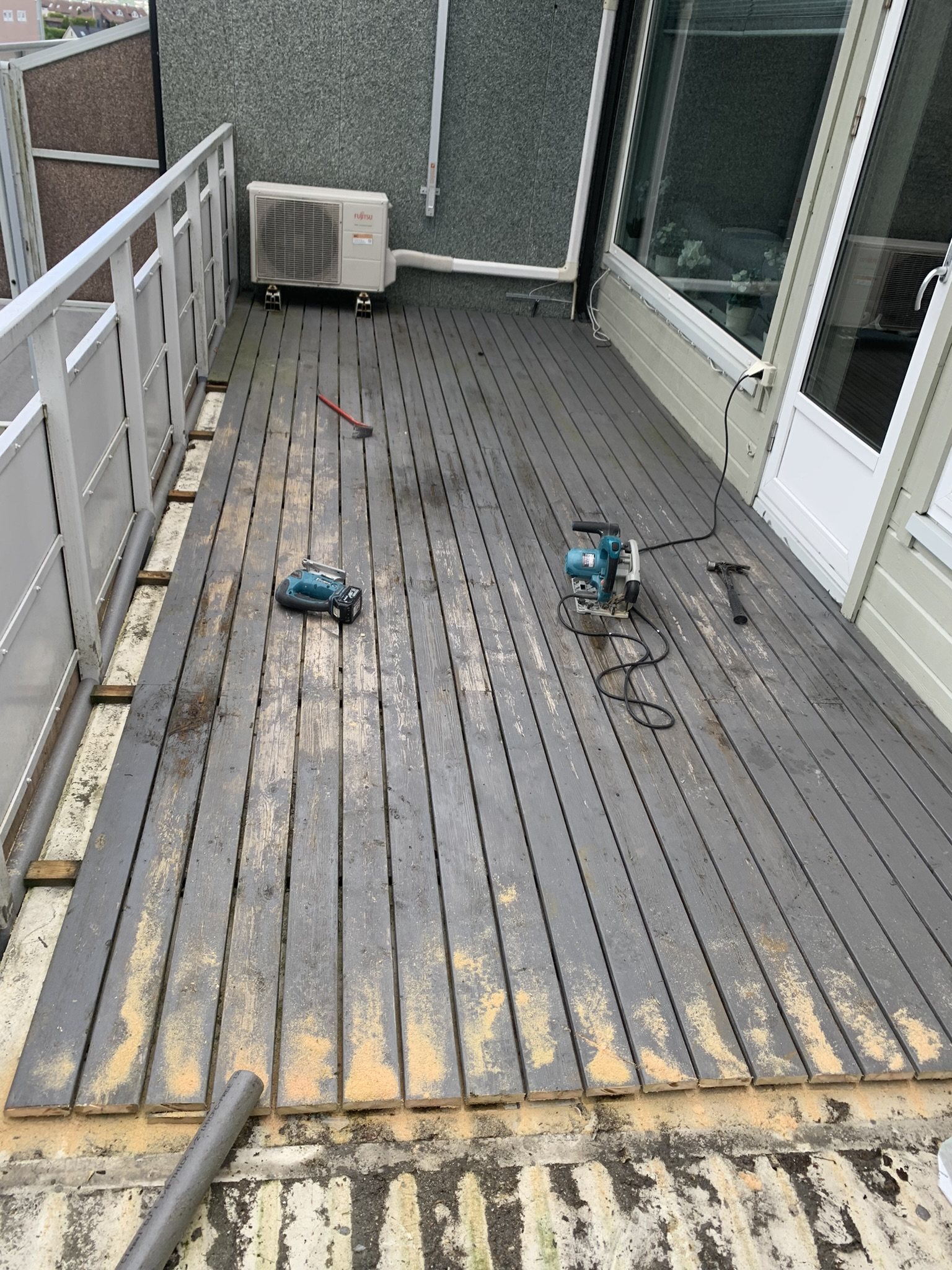 Terrasse under arbeid
